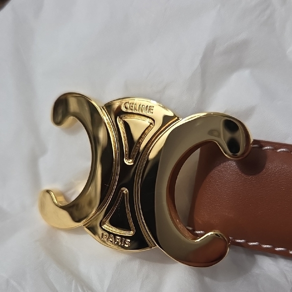 Celine Triomphe Belt Brown Leather 90cm - Picture 2 of 16